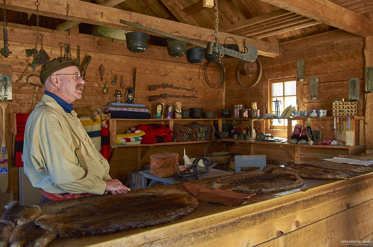 Inside one of the trading posts