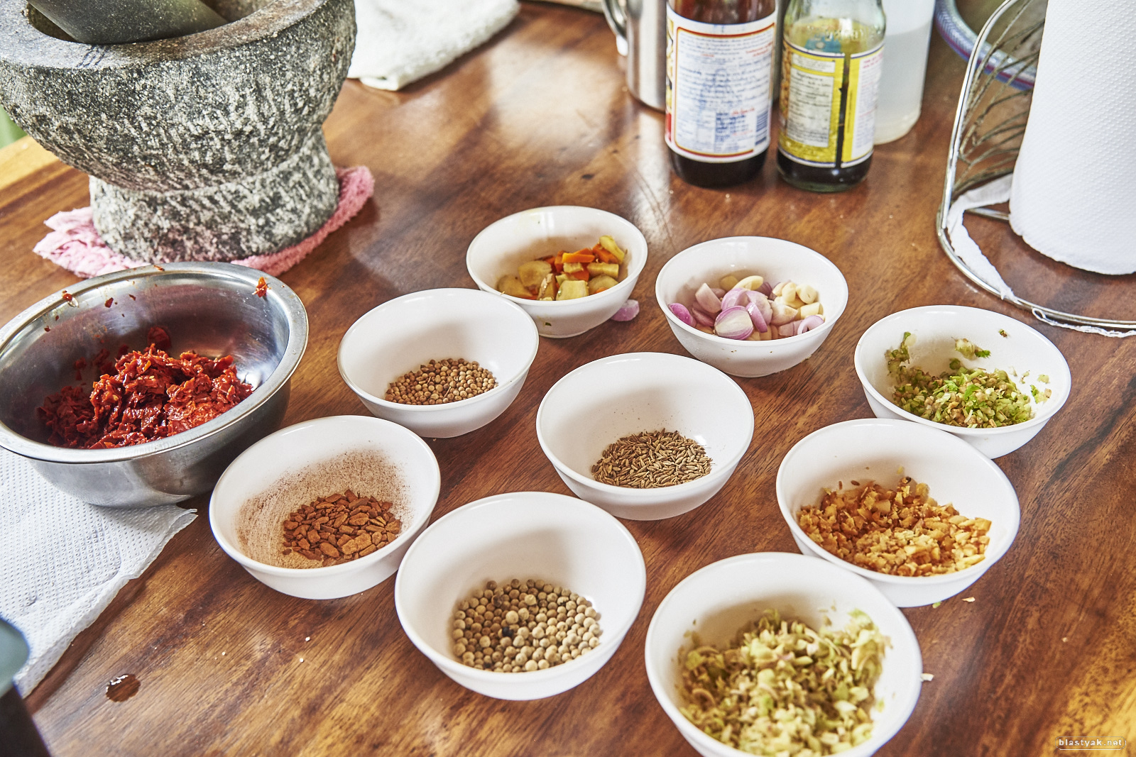 Ingredients for the yellow curry paste