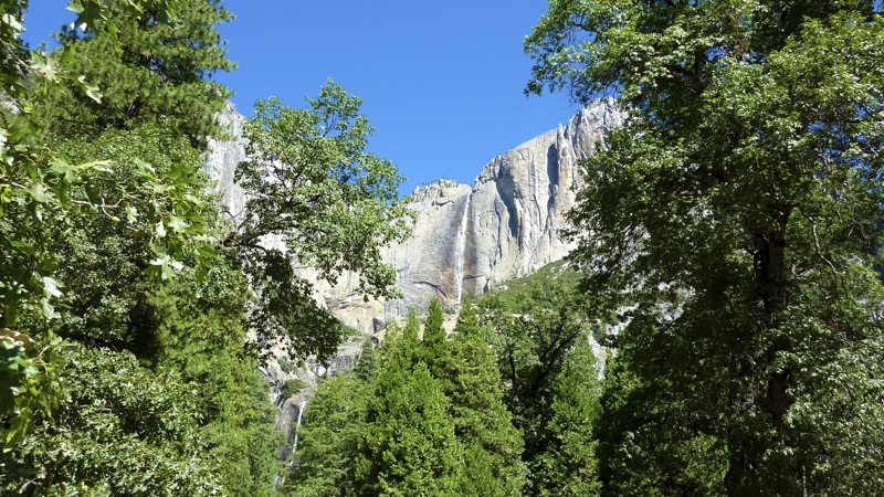 Ein Blick auf die Upper Yosemite Falls